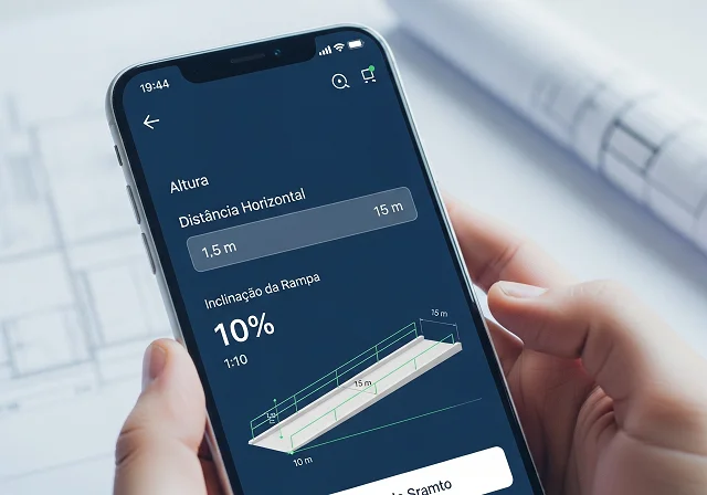 Calculadora de Inclinação de Rampa