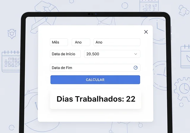 Calculadora de dias Trabalhados no mês