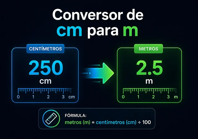 Conversor de cm para m