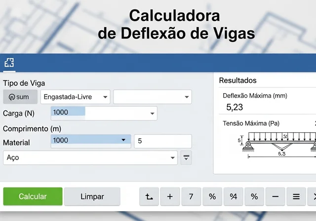 Calculadora de Deflexão de Vigas