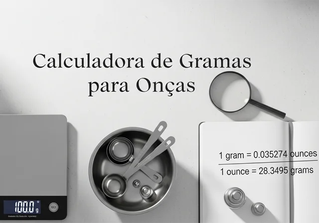 Calculadora de Gramas para Onças