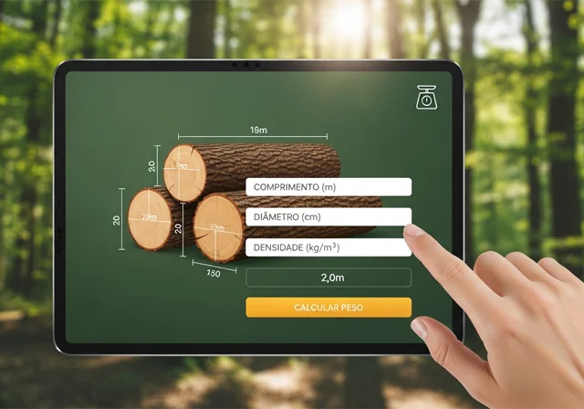 Calculadora de Peso de Toras de Madeira