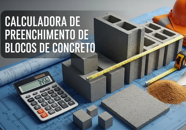 Calculadora de Preenchimento de Blocos de Concreto