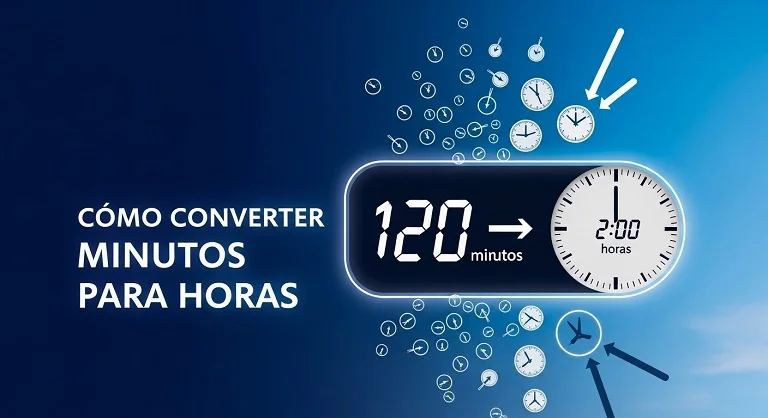 Como converter minutos para horas