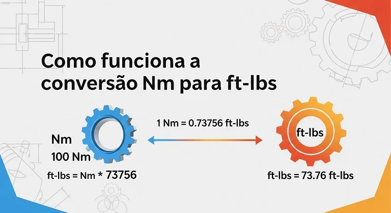 Como funciona a conversão Nm para ft-lbs
