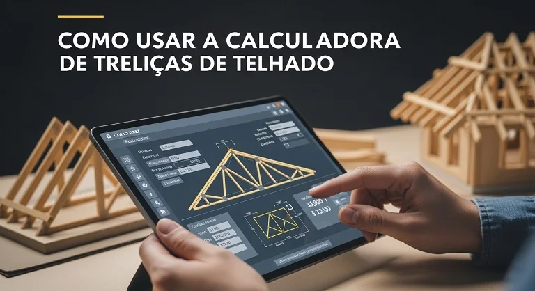 Como usar a Calculadora de Treliça de Telhado