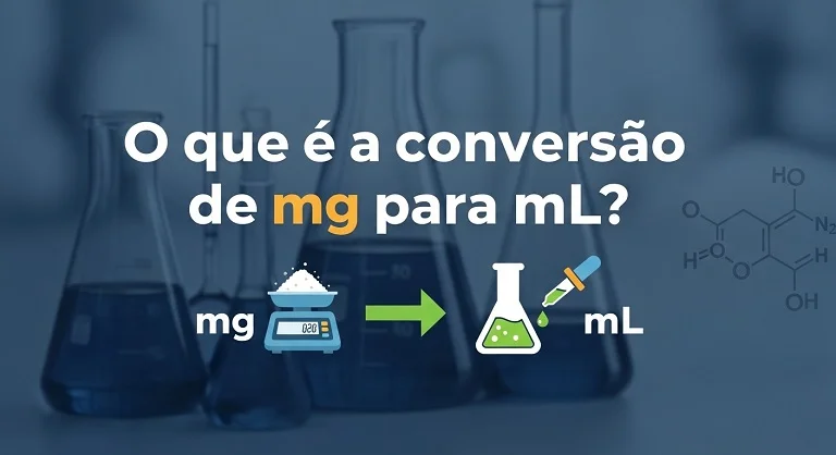O que é a conversão de mg para mL?