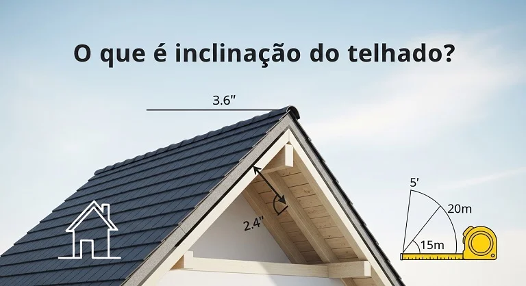 O que é inclinação de telhado