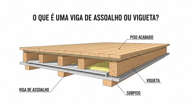 O que é um Barrote ou Viga de Piso?