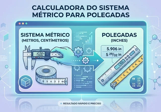 Calculadora do Sistema Métrico para Polegadas