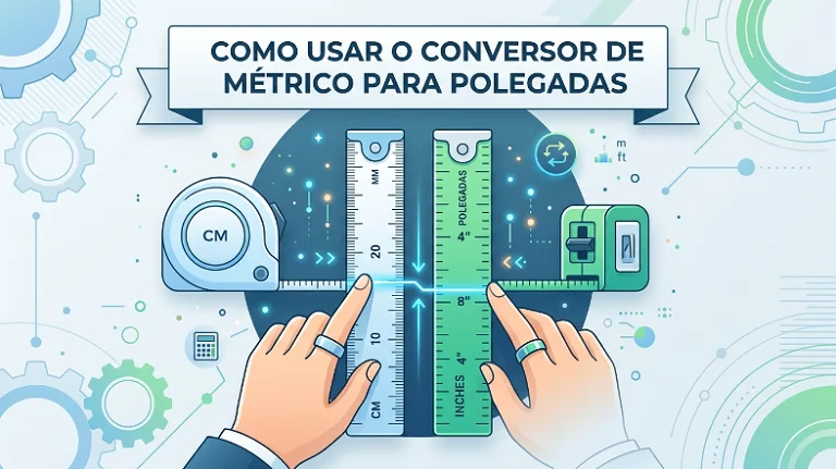 Como Usar o Conversor de Métrico para Polegadas
