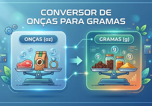 Conversor de Onças para Gramas